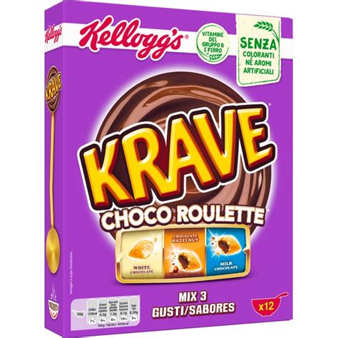 Krave Choco Roulette Cereales Rellenos De Chocolate Blanco Con Avellanas Y Con Leche Estuche 375