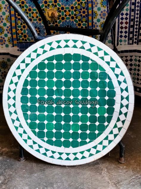 Moroccan Mosaic Table Handmade Handcrafted Round Moroccan Etsy