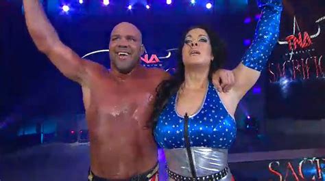 Historia Del Wrestling Kurt Angle Y Chyna Vs Jeff Jarrett Y Karen Jarrett TNA Sacrifice