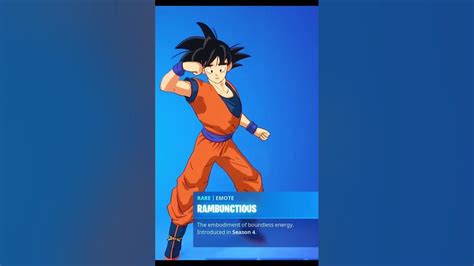 Rambunctious Goku Skin Showcase With All Fortnite Dances And Emotes