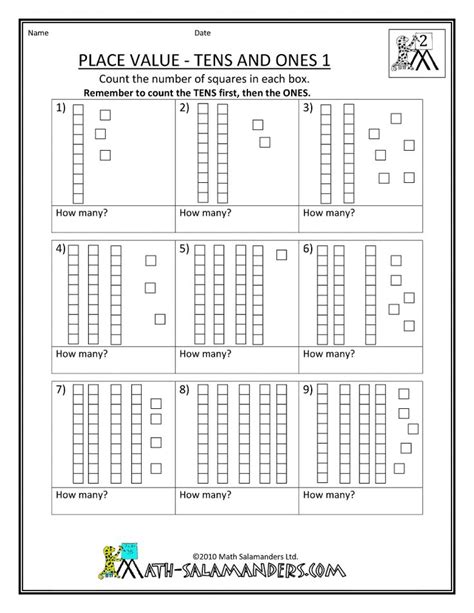 Find lots of math worksheets for kids at kidslearningstation.com. 1st grade math worksheets place value tens ones 1 | First ...