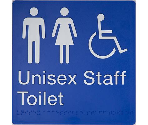 Unisex Disabled Staff Toilet Sign Blue Tim The Sign Man