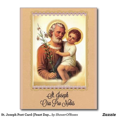 St Joseph Post Card Feast Day Mar 19 St Joseph Feast Day St Josephs