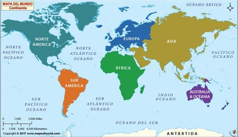 Todos Los Continentes Y Océanos ¡con Mapa Y Esquemas