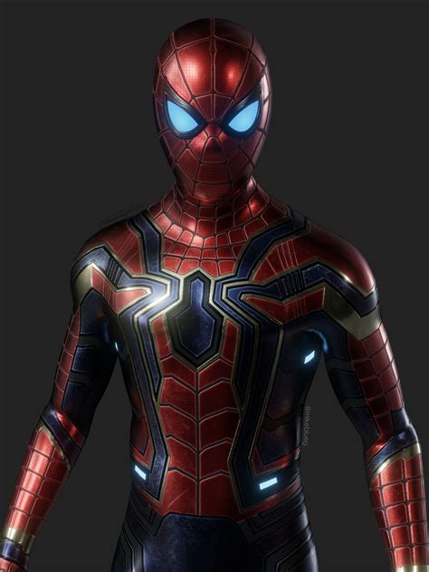 3d Model Iron Spider Avengers Suit Rigged Vr Ar Low Poly Cgtrader