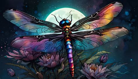 Dragonfly By Moonlight Ai Generated Artwork Nightcafe Creator