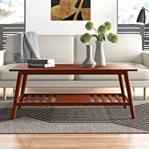 Meja tamu minimalis modern toko meja kayu meja tamu minimalis modern merupakan salah satu dari produk meja kayu yang terbaru dengan model scandy yang lagi trendy desain minimalis modern. Jual Meja Tamu Kayu Jati Model Minimalis In Walnut | Jepara Heritage