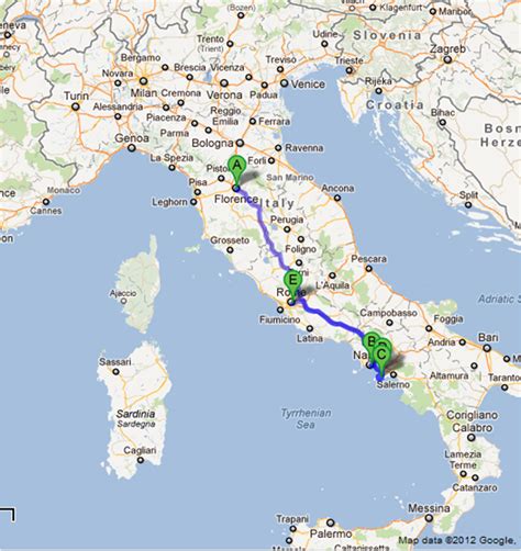 Map Of Positano Italy