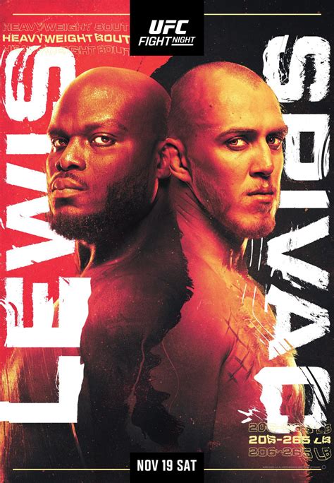 Official Poster For Ufc Fight Night Lewis Vs Spivac Rmma