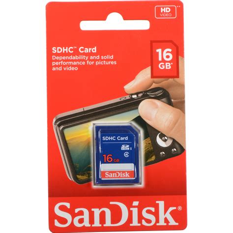 Карта памяти sandisk microsdhc card class 4 32 gb. SanDisk 16GB SDHC Memory Card Class 4 SDSDB-016G-B35 B&H Photo