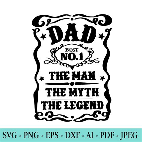 Fathers Day Svg Dad Svg Best Dad Whiskey Label Daddy Etsy