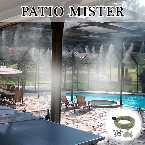 If you just want to mist one tank i would make a diy misting system with various part from lowes that is in tank (meaning no resivor just drawing from the. DIY Patio-Mister | Patio Cool Kit | Do-It-Yourself misting systems ... | Outsiders | Pinterest ...