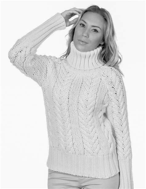 White Cable Knit Turtleneck Sweater Ladies Turtleneck Sweaters Cable