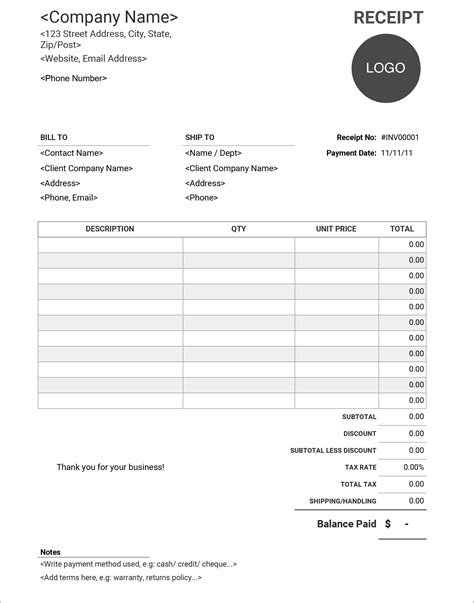 14 Free Receipt Templates - Download For Microsoft Word, Excel, And ...