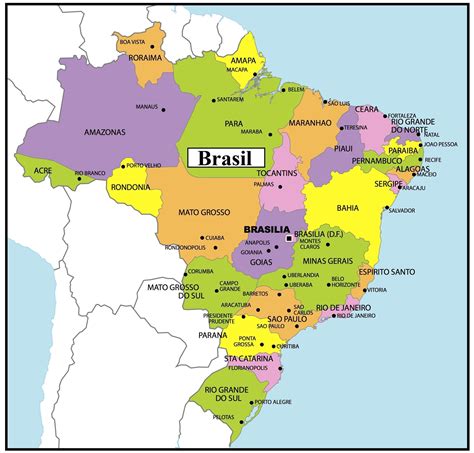 Mapa Politico Do Brasil Com Capitais Geografia O Mapa Do Brasil Porn