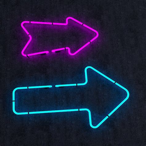 Arrows Neon Sign 3d Model By Nvere