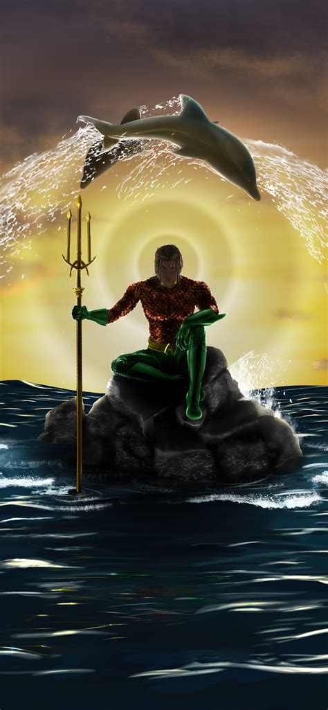 1242x2688 Aquaman King Of The Seven Seas Poster Art Iphone Xs Max Hd 4k