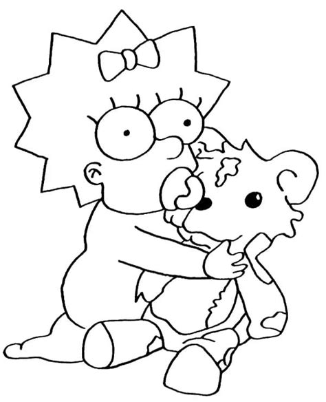 Maggie Simpson Coloring Page Download Print Or Color Online For Free