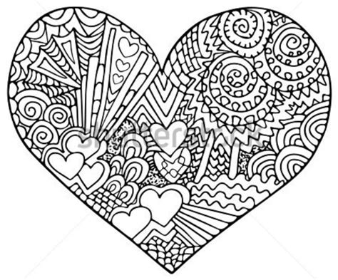 Heart Mosaics Coloring Pages