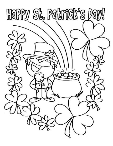 Happy St Patricks Day Coloring Pages At Getdrawings Free Download