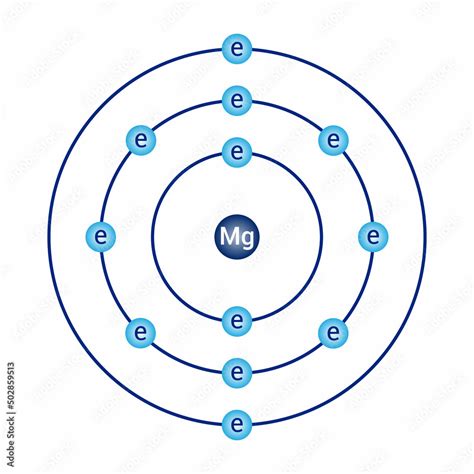 Bohr Model Diagram Of Magnesium In Atomic Physics Stock Adobe Stock
