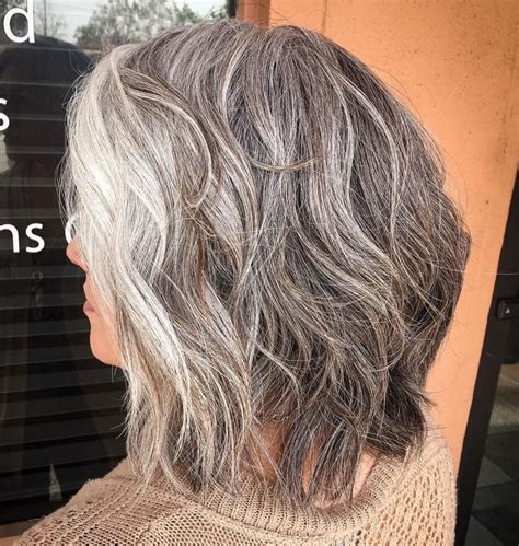 65 gorgeous gray hair styles long gray hair gray hair highlights blending gray hair