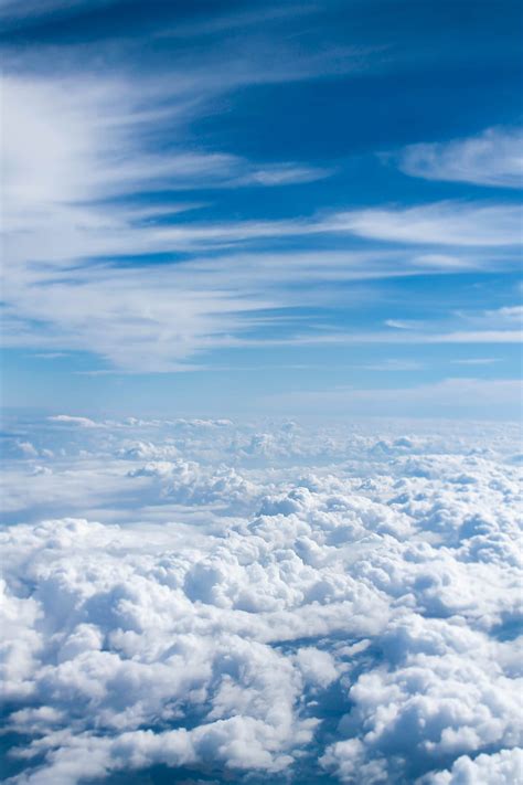 Above Cloud Of Blue Skies Hd Phone Wallpaper Peakpx