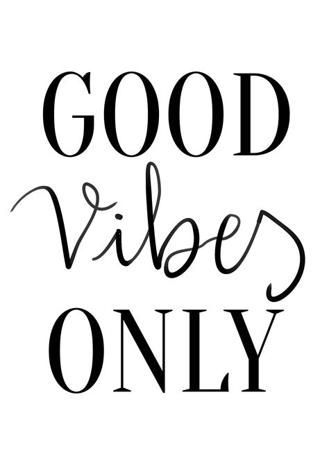 Good Vibes Only Typography Print Motivational Good Vibes Wall Print