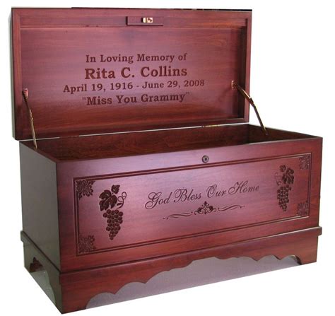 Amish Furniture Hope Chest Cherry Medium God Bless Our Home