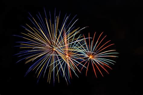 A Colorful Fireworks At Night Great For Wallpapers And Backgrounds