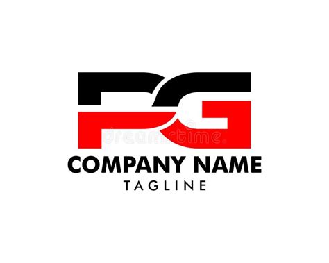 Initial Letter Pg Logo Template Design Stock Vector Illustration Of