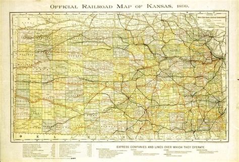 Official Railroad Map Of Kansas Kansas Memory