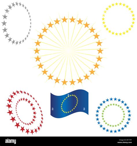 An Image Of A Circles Made Of Stars And Banner Stock Photo Alamy