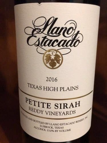 Llano Estacado Winery Reddy Vineyards Petite Sirah Vivino Us