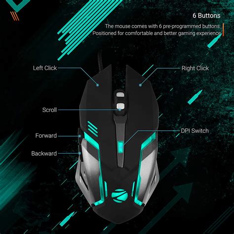 Zebronics Zeb Transformer M Optical Usb Gaming Mouse With Led Effect