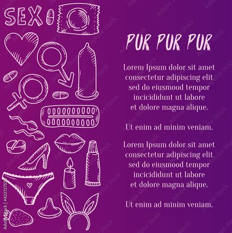 Sex Intimate Romance Icons Doodle Vector Set Stock Vector Adobe Stock