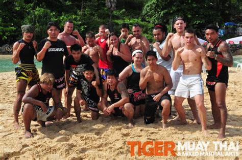 fighting thai tiger muay thai training on nai harn beach april 30 2011