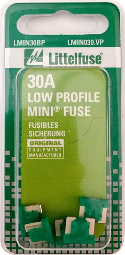 Littelfuse Lmin030vp Mini Low Profile 30 Amp Carded Blade Fuse Pack