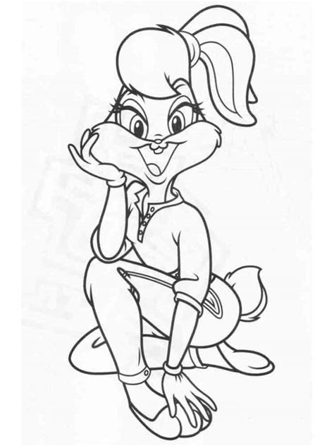 Lola Bunny Coloring Pages Free Printable Lola Bunny C