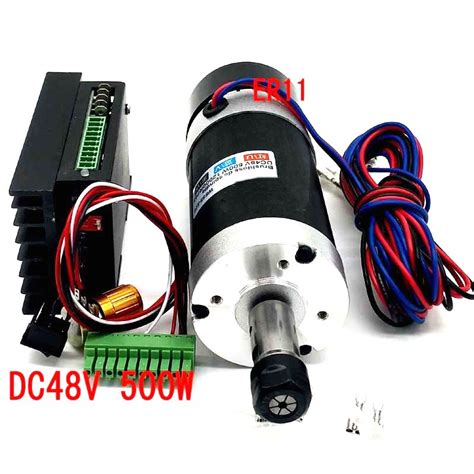 Er11er16 500w Cnc Dc Brushless Air Cooled Spindle Motor With Ws55 220