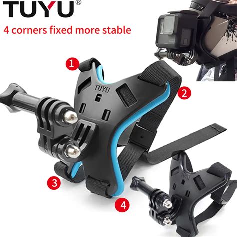 tuyu full face helmet chin mount holder for dji osmo action motorcycle helmet chin stand camera