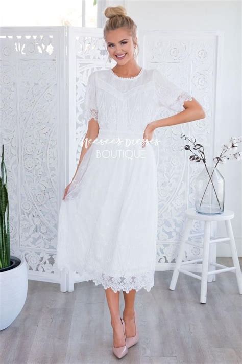 The Marbella Lace Dress With Sleeves Lace White Dress Modest White
