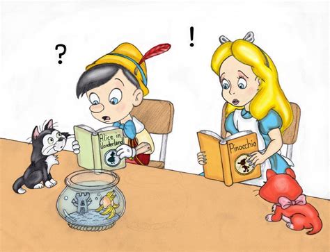 Pinocchio X Alice Disney Crossover Movie Character Wallpaper Scary