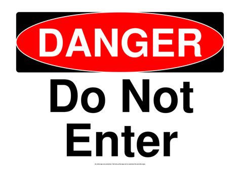 Do Not Enter Signs Poster Template