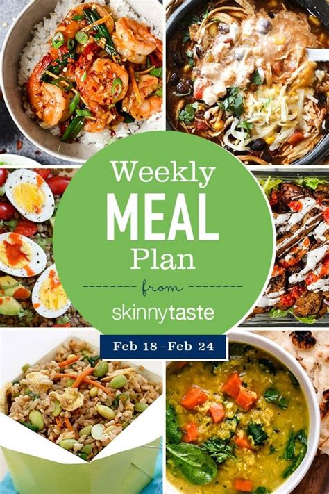 Skinnytaste Meal Plan February 18 February 24