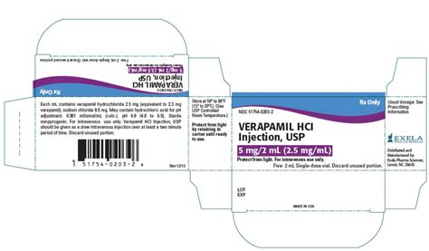 Verapamil Injection Fda Prescribing Information Side Effects And Uses