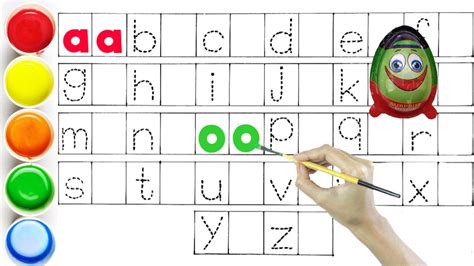 Write Small Letter Abcd For Kids A To Z Alphabet For Toddler
