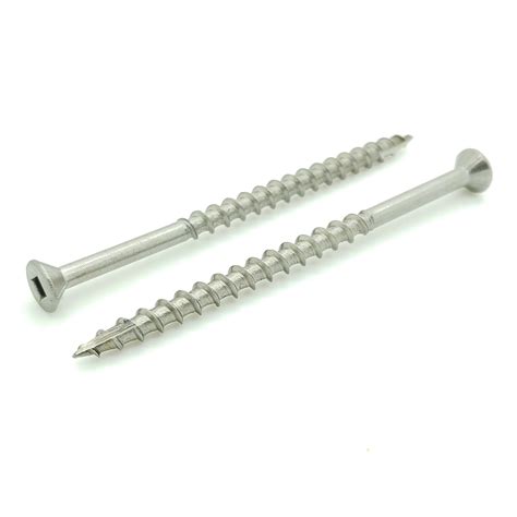 100 Qty 8 X 3 Stainless Steel Fence And Deck Screws Square Drive Type