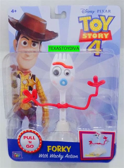 Disney Toy Story 4 Movie Pull N Go Forky Figure With Wacky Action