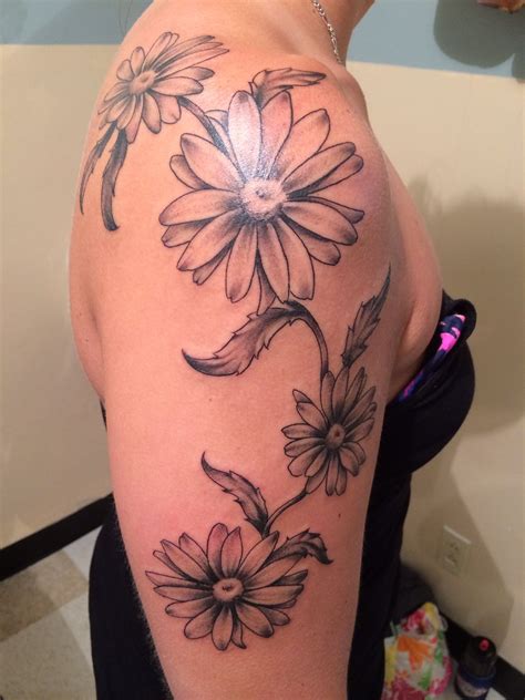 Daisy Tattoos On Shoulder
